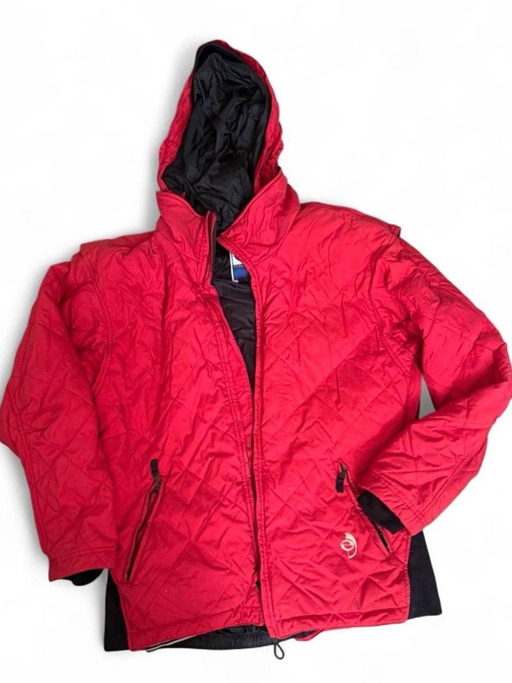 Obermeyer Red Quilted Hooded Puffer Jacket